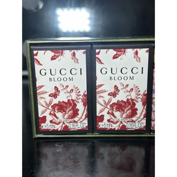 Sealed Gucci Fragrance 4-Piece Gift Set Bloom And Flora 5ml/.16fl.oz - Picture 4 of 5
